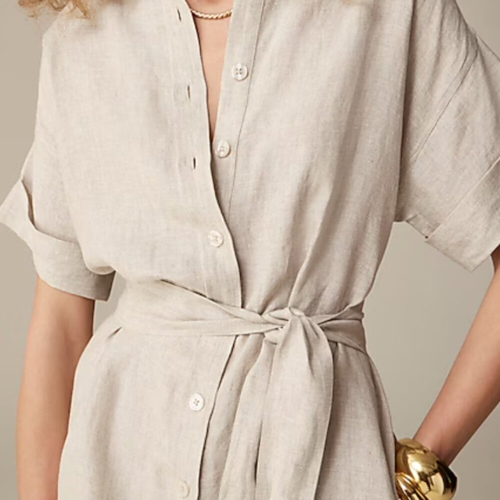 J.Crew Capitaine shirtdress in linen
